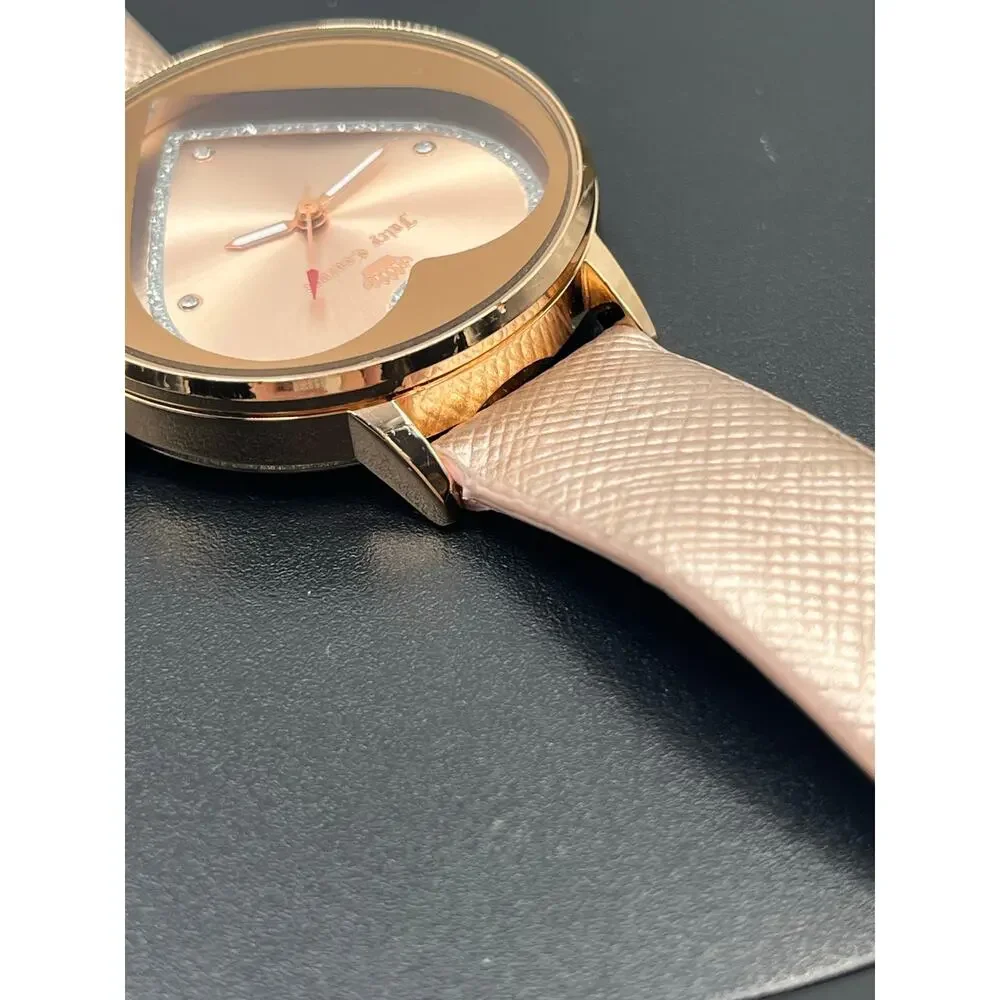 Juicy Couture Black‎ Label JC/1234RGPK Heart Diamond metallic rose gold Watch